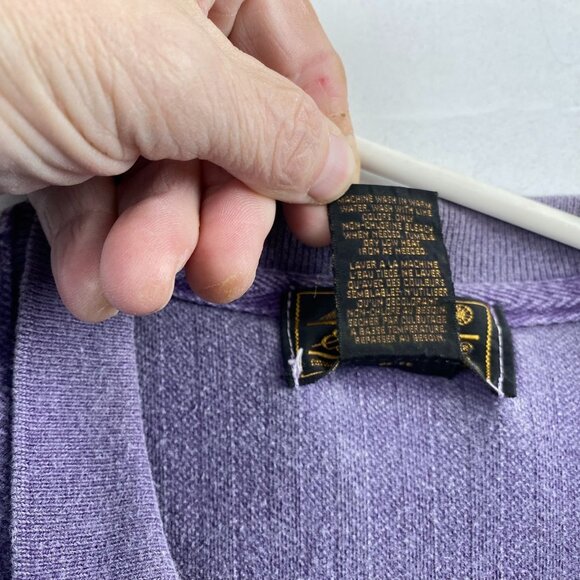 Eddie Bauer Men's L Purple Short-Sleeve Polo Shirt 100% Cotton STAINS - Picture 5 of 5